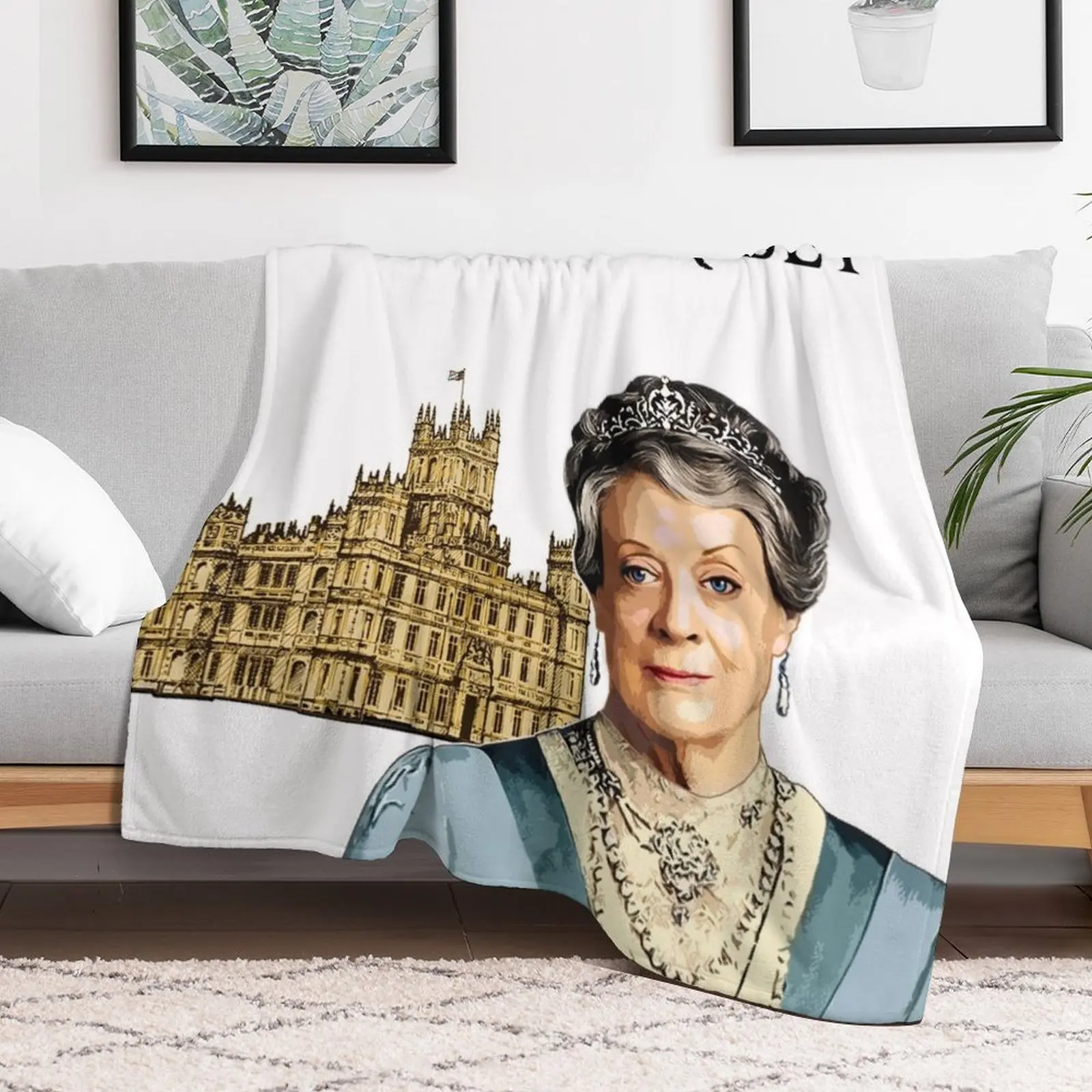 Downton Abbey Lady Violet Crawley Throw Blanket Polar bed plaid Fashion Sofas Blankets