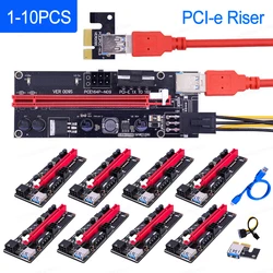 Ver009S PCI-e Riser Ver 009S PCI Express 1X to 16X Adapter USB 3.0 Data Cable pci express Riser Card for BTC Miner Mining