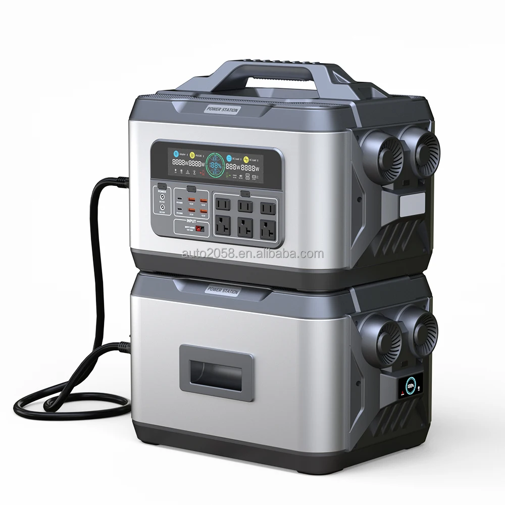 Portable Power Station Outdoor Big Size High Capacity 2160Wh Lifepo4 Lithium Cell Camping Solar Wireless Charging 44.8V 45AH