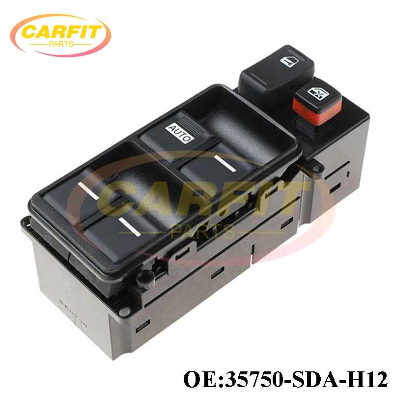 New OEM 35750-SDA-H12 35750-SDA-A12 Left Driver Side Door Power Window Switch Control For Honda Accord 2003-2007 Auto Parts