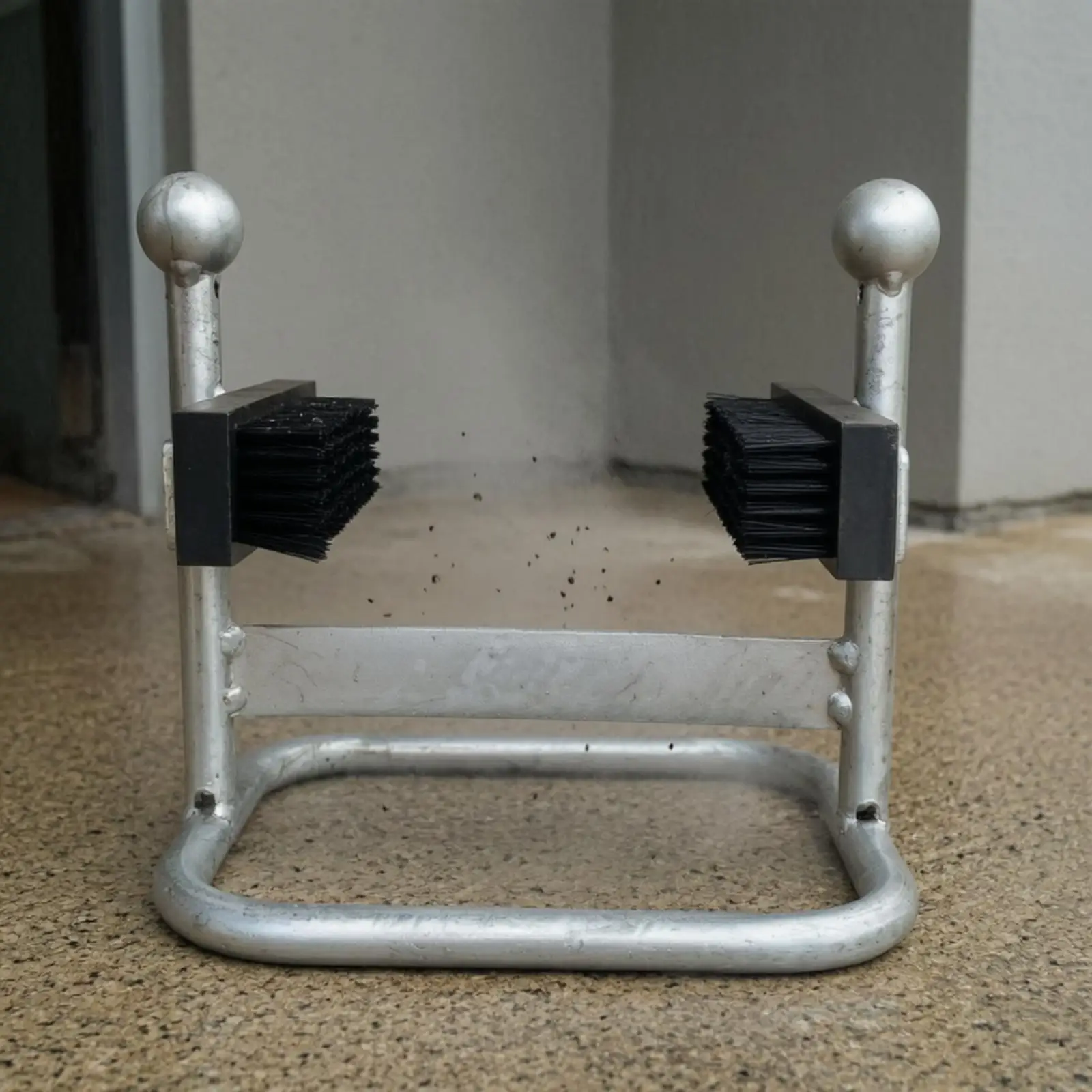 Golf Shoe Mud Cleaner Scraper with Double Sided Filament Bristles and Sturdy Base for Clubhouse Garage Entry Use