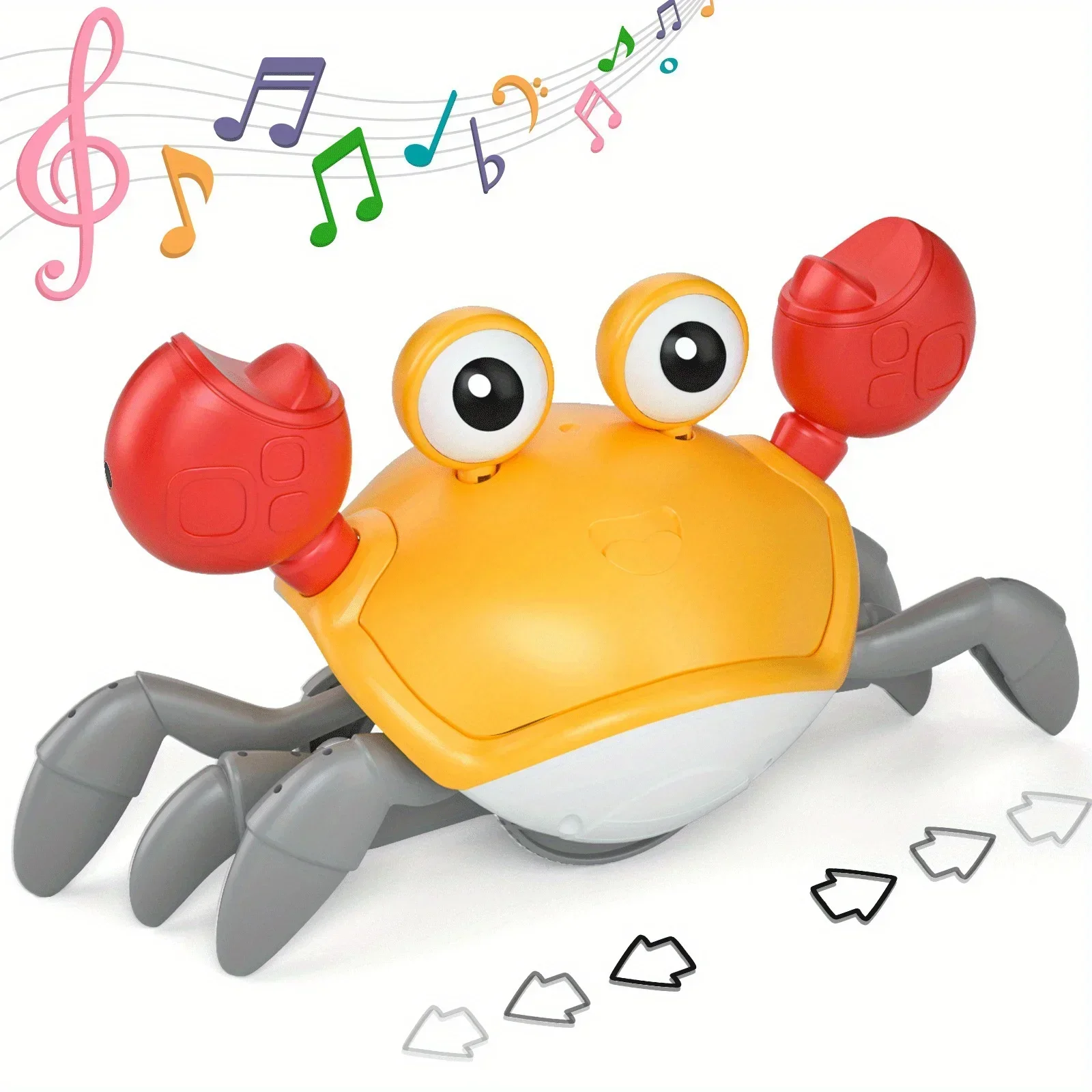 Kruipspeelgoed voor peuters Inductie Ontsnappingskrab Elektrisch huisdieren Muzikaal speelgoed Interactief speelgoed Kruipende krabspeelgoed voor kinderen Geschenken
