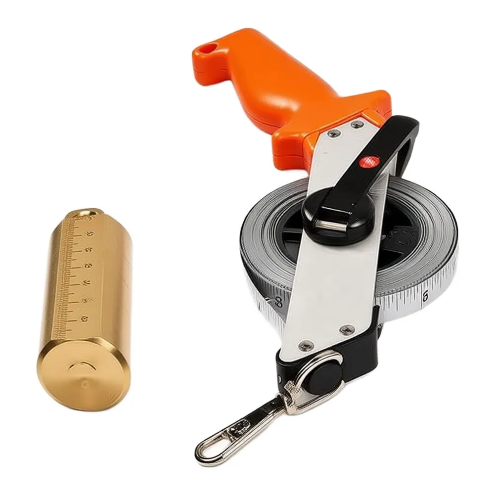 Double-Sided Graduated Oil Dipstick with Ergonomic Rubber Handle and Nickel-Plated Steel Tape for Precision Measurement
