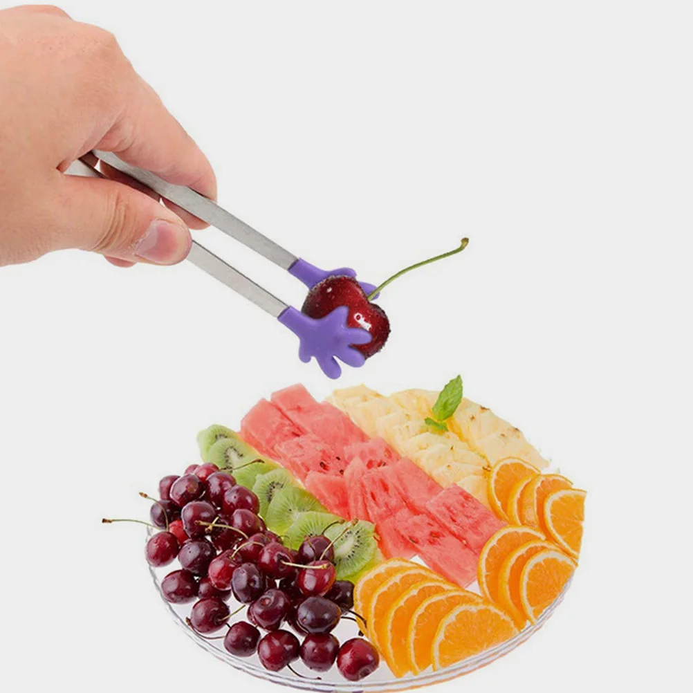 

Silicone Grip Food Tongs Stainless Steel Multi-Function Ice Cube Sugar Cube Tong For Kitchen Bbq Camping Tools
