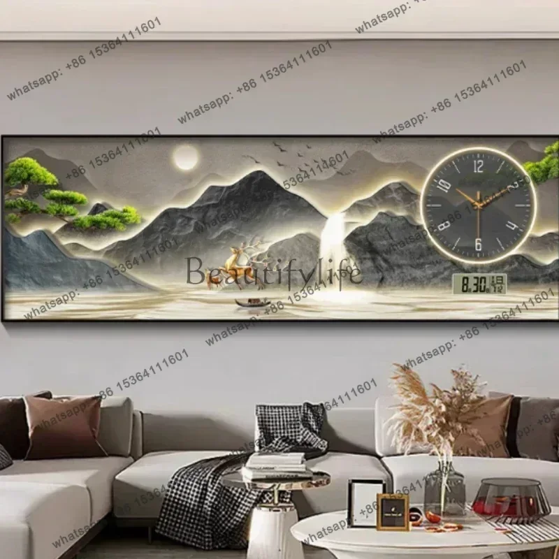 LJY Chinese Style Bedrooms Wall Clocks Kitchen Modern Classic Nordic Big Size Art Wall Watch Luxury Duvar Saati Room Decorations