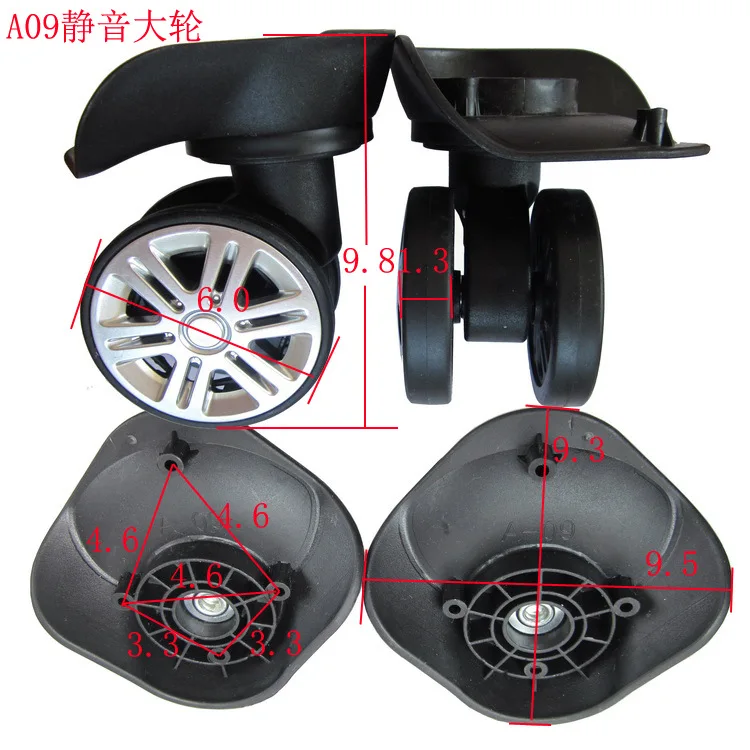 A09 Mute Wheel Trolley Wheels Suitcase Feet Accessories Replacement Luggage Parts Wheels Repair Left & Right Wheels Double Row