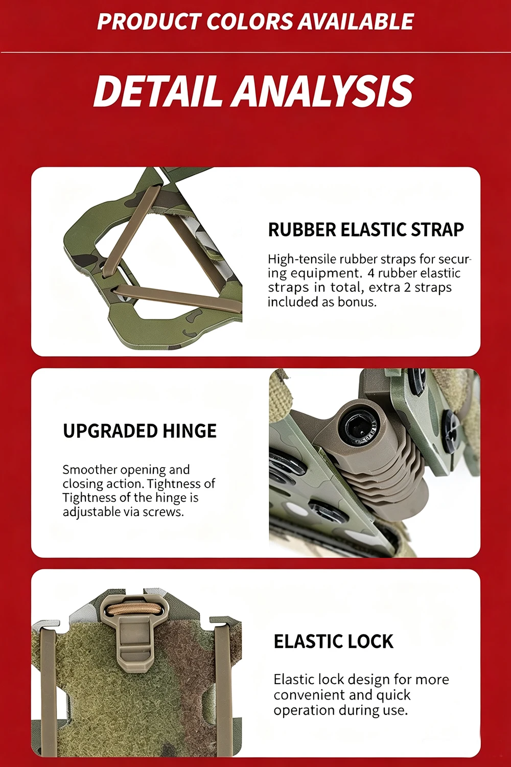 Taktisches Navigationsboard MOLLE-Halterung Handyhalter Taktische Weste Universelle Faltbare Telefonhalterung Airsoft – Detail 5