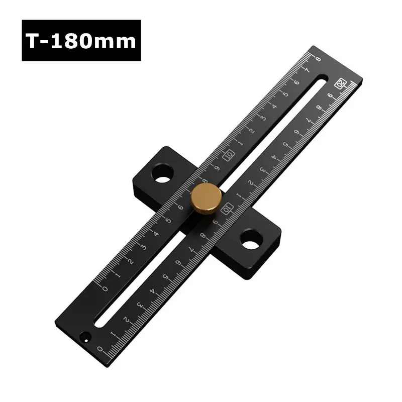 Woodworking multifunctional T-scribe aluminum alloy hole marking tool