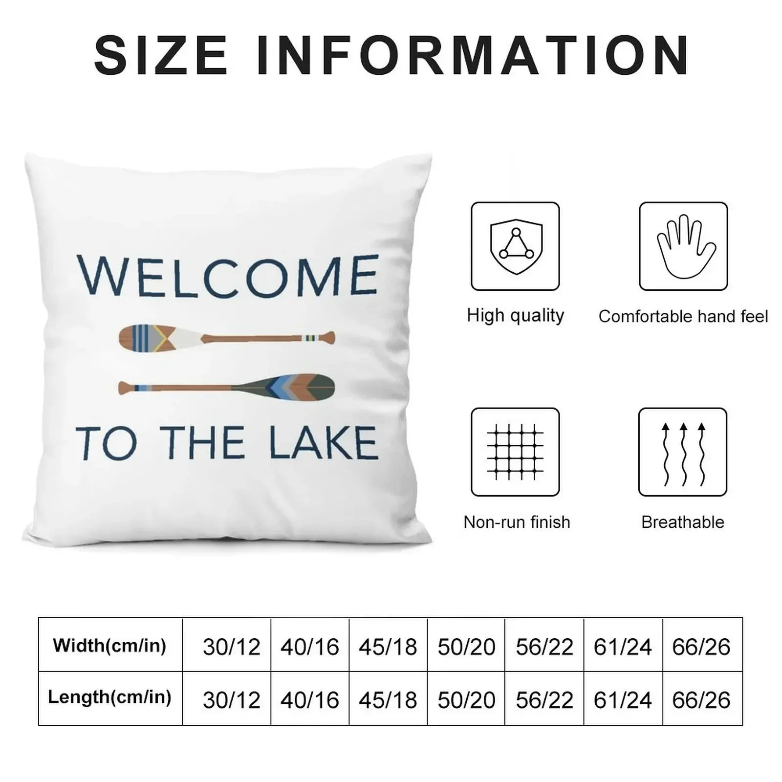 Welcome to the Lake Throw Pillow Cushions For Decorative Sofa Decorative Cover For Living Room Pillowcases Bed Cushions pillow