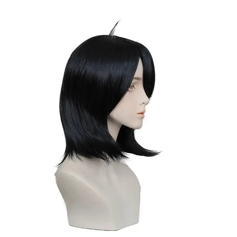 Yuri Briar Cosplay Wigs 40cm Long Straight Black Synthetic Party Hair