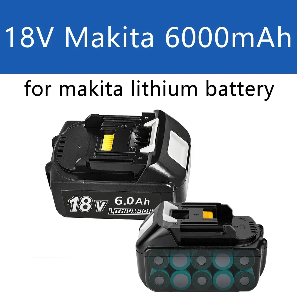 18V 6.0Ah Battery For Makita BL1850B Li-ion BL1840B BL1860 BL1890 BL1815 BL1830 BL1835 Cordless Drills Batteries LXT400