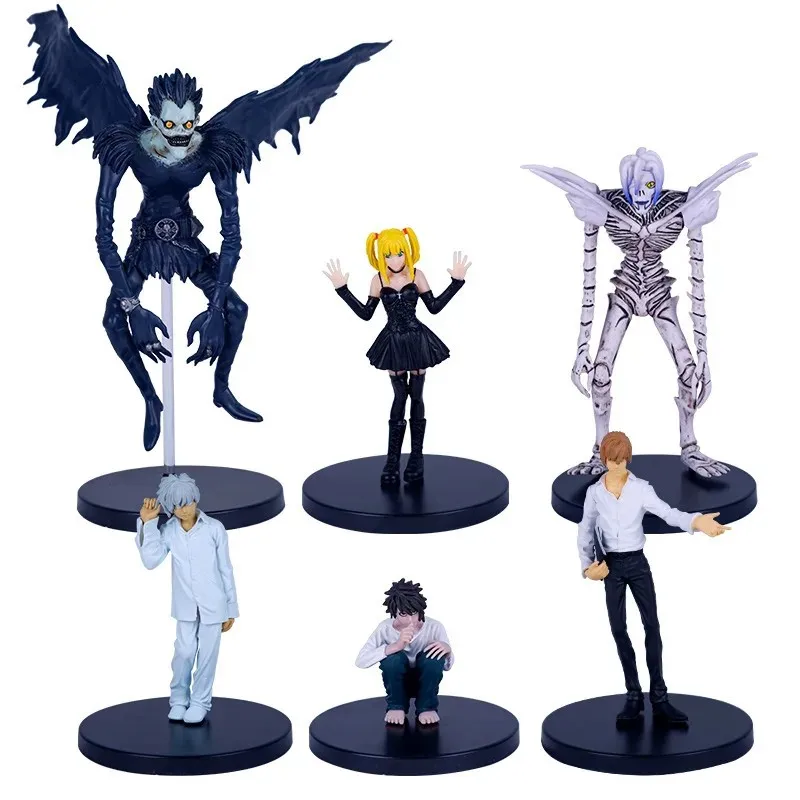 

Anime Figure DEATH NOTE Yagami Light Ryuk MisaMisa PVC Standing Model Pose Static Doll Gift Ornaments Sculpture Q version 9CM