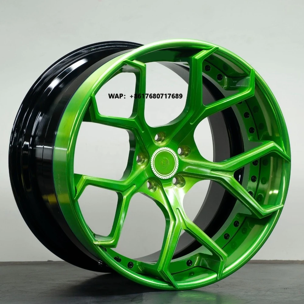 

Custom 28x16 Forged Green Wheel Rims 6x5.5 Black and Green Wheel Dodge Truck Defender 26 28 30 Inch Rims