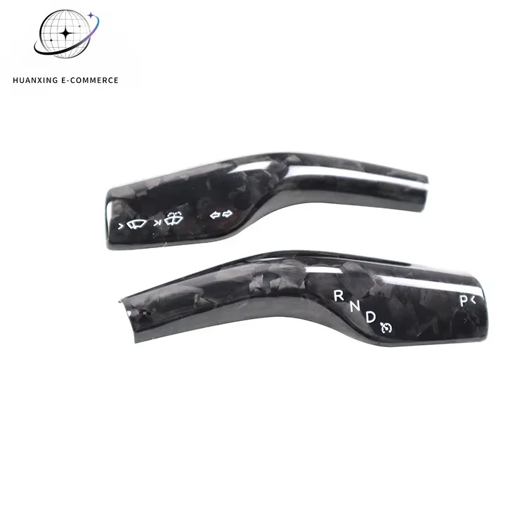 For Telsa Model 3 & Y Forged Carbon Shift Lever Stalk Covers 2 Pcs Customization