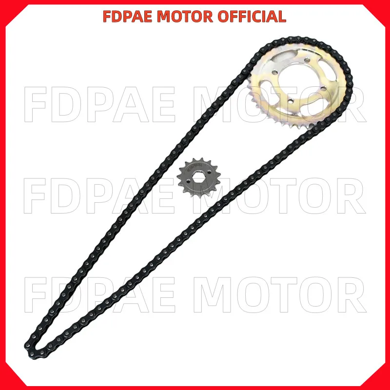 Chain / Large and Small Sprockets / Three-piece Set for Wuyang Honda Wy125-f-m-n-p