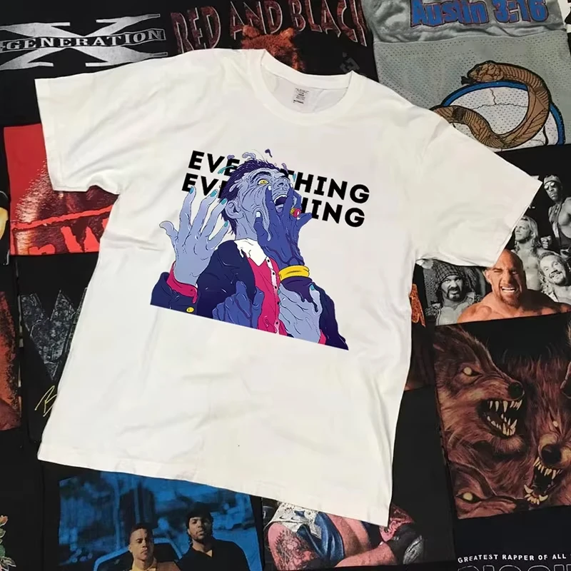 

Летняя детская одежда Rock Everything, детская футболка с короткими рукавами и рисунком, высококачественная детская футболка большого размера