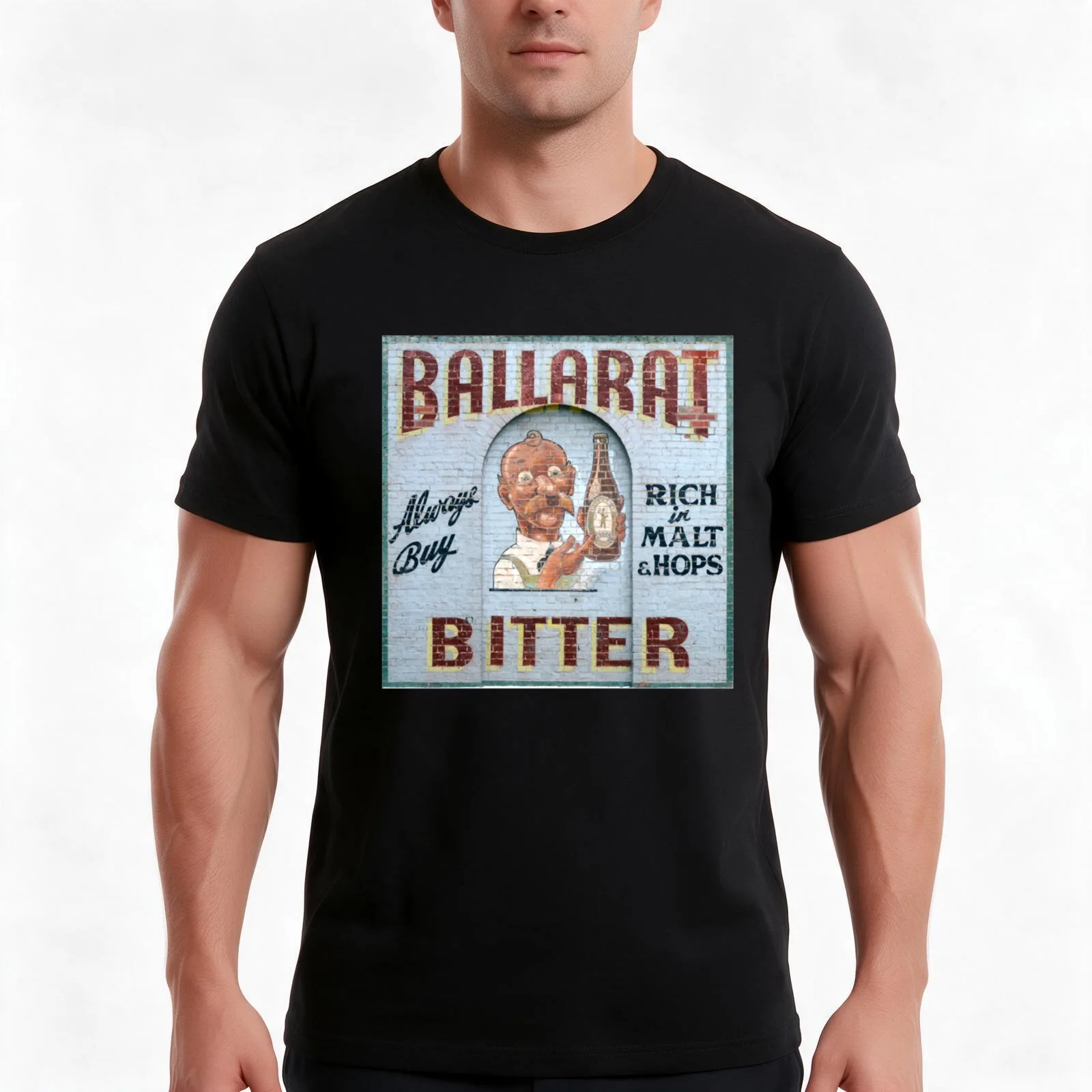 Ballarat Bitter, Ballarat, Victoria, Australia T-Shirt, Summer Casual Cotton Tee, Oversized Streetwear Tops, Unisex Men Women