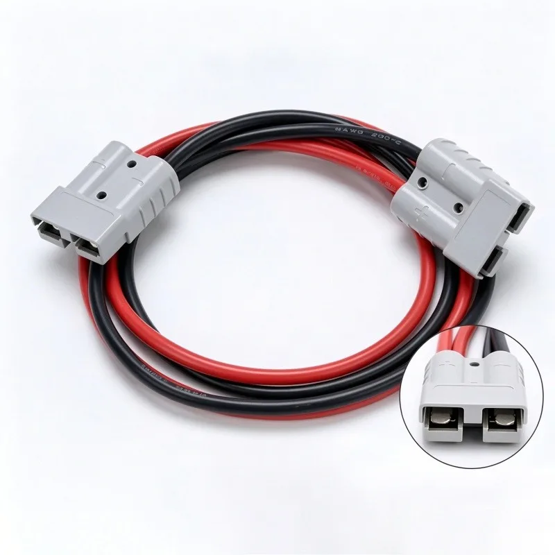 10AWG SB50 to SB50 Heavy Duty Extension Cord 0.5M/1M/3M/10M High Current Power Cable for Solar Generator Off-Grid Camping