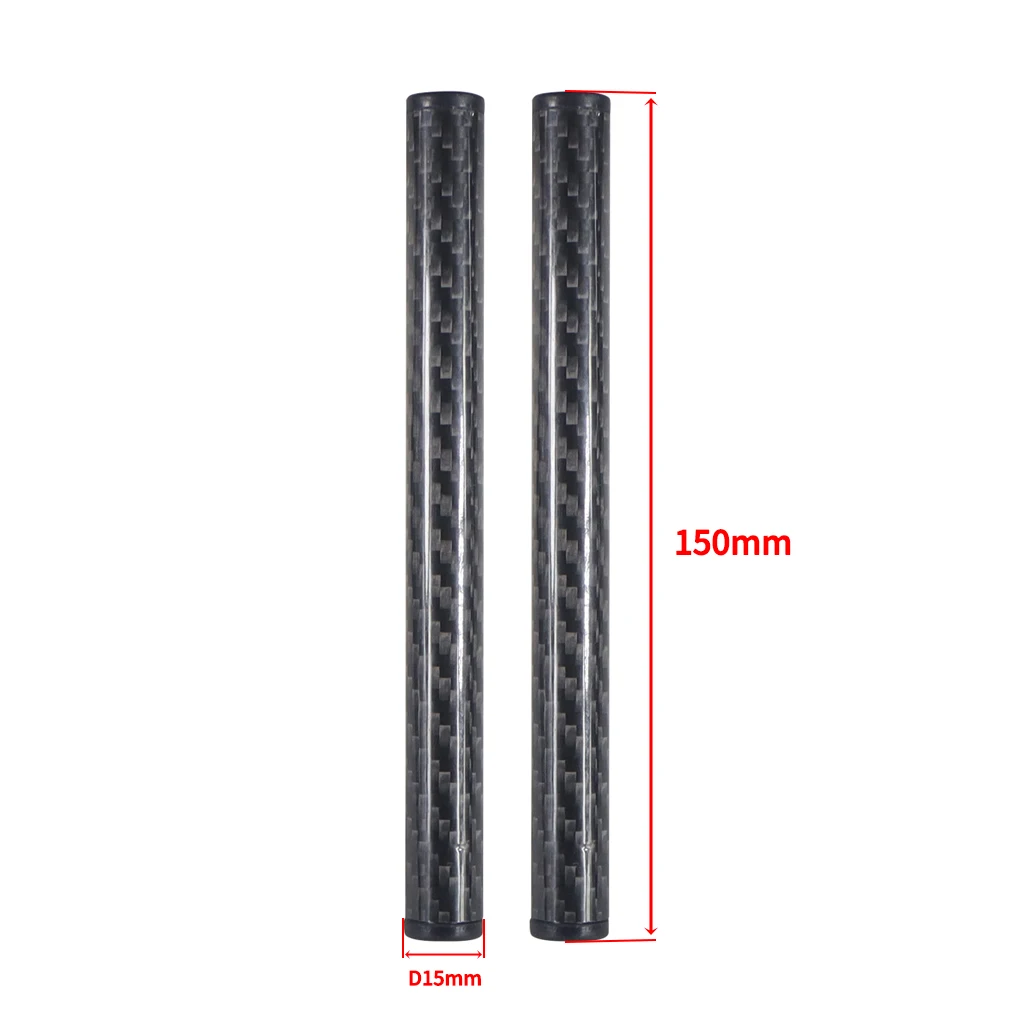 2Pcs 15mm Carbon Faser Rohr Stange 10cm 15cm 25cm 30cm 40cm für Dia 15mm Rod Rail System Follow Focus Kamera Käfig Kit Zubehör – Detail 4
