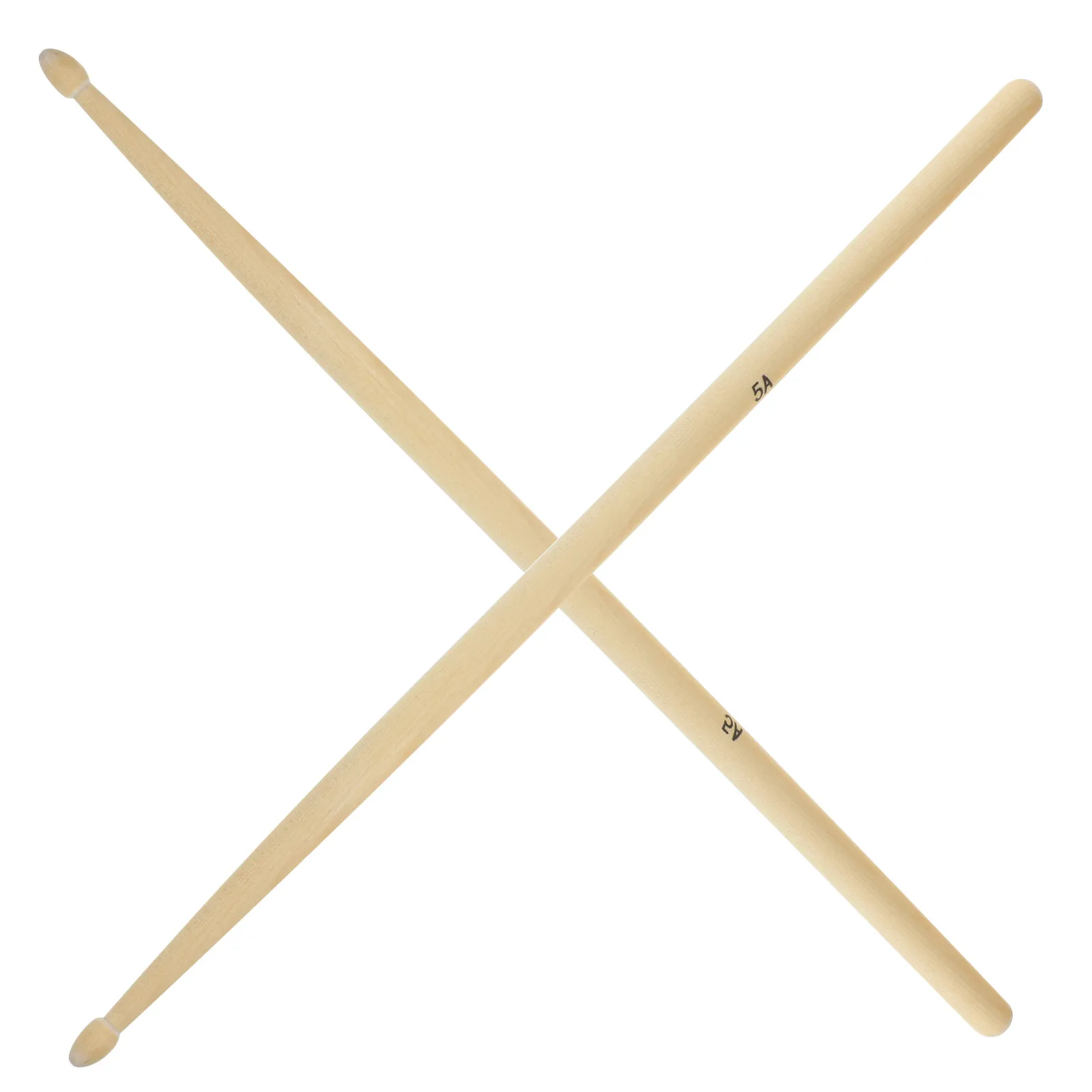5A Maple Wood Drumsticks One Pair Balanced Lightweight Sticks for Jazz Rock Practice and Rudiments