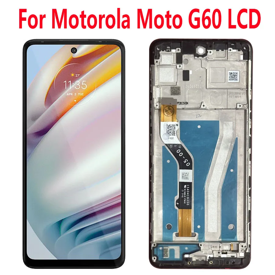 For Motorola Moto G60 LCD Display with frame Touch Screen Digitizer Assembly For Moto G60 PANB0001IN, PANB0013IN, PANB0015IN LCD