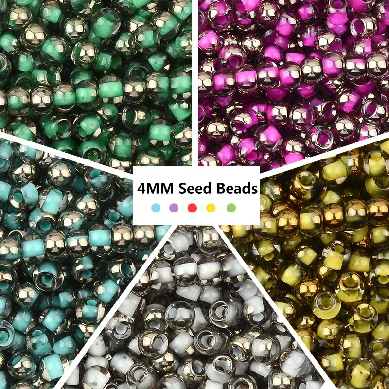 

4mm Charms Semi-electroplating Uniform Size Czech Glass Beads for Jewelry Making Jewellery Bracelet Diy Handmade Handwork