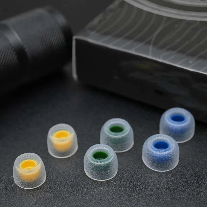 Силиконовые амбушюры с широким отверстием, амбуфилы, музыкальные наушники для Iems с матовой текстурой, 3 пары (S/L/M)