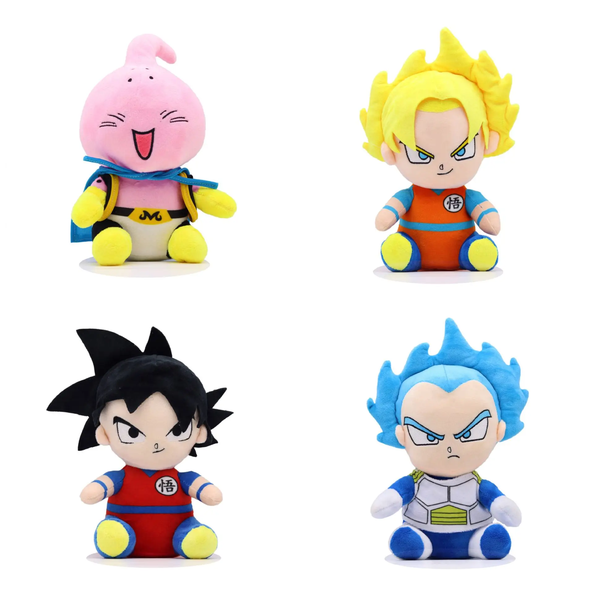 Periféricos del anime DragonBall, Son Goku, Vegeta, Majin Buu, muñeco de peluche de algodón de 20 cm, lindo regalo para amigos.