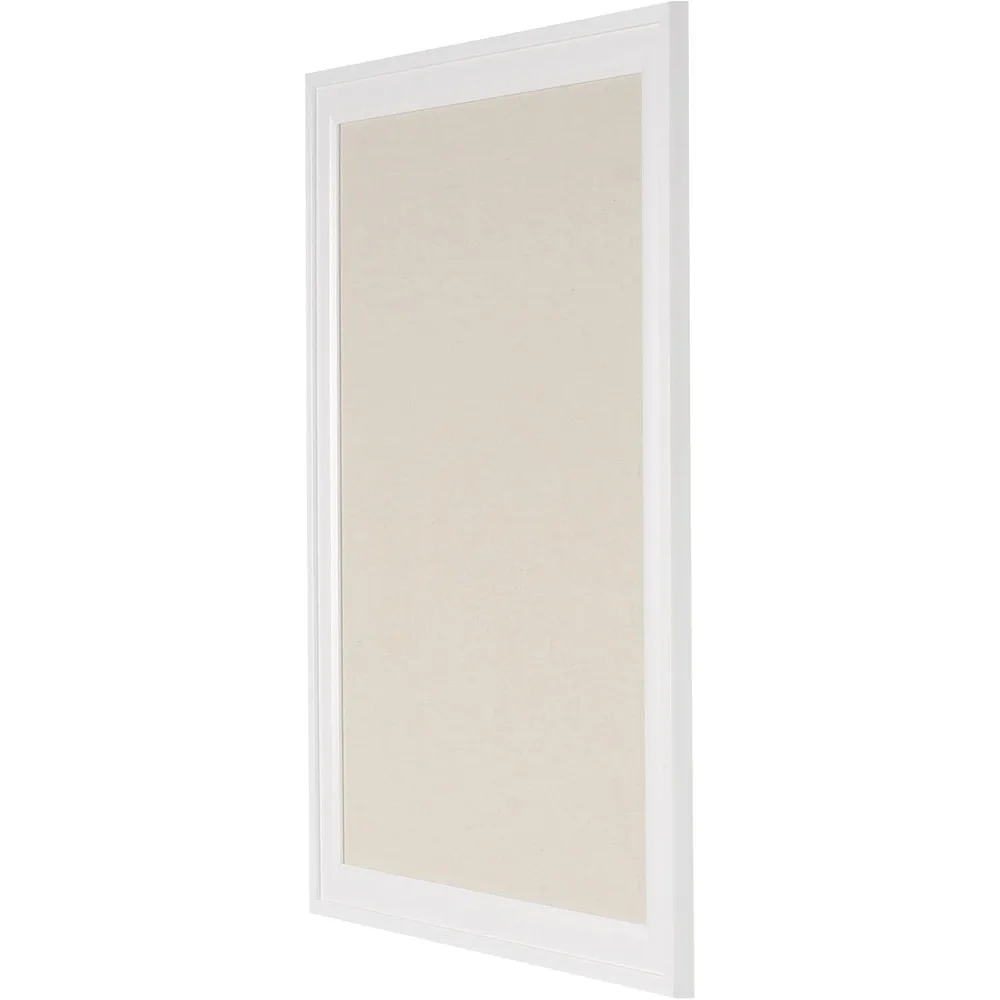 لوحة إبرية من قماش الكتان الأبيض مقاس 23.5 × 29.5، لوحة مذكرة حائط لديكور المكاتب المنزلية وعرض الصور