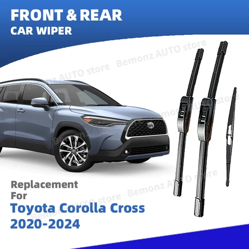 Escobilla limpiaparabrisas delantera y trasera LHD para Toyota Corolla Cross XG10 2020-2024 2021 2022 2023 accesorios para ventana de parabrisas
