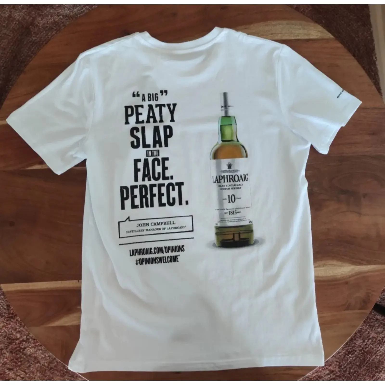 Laphroaig Whisky T Shirt Größe M Cairdeas quot big peaty slap Limited Edition vintage Washed Slightly homme Soft fashion