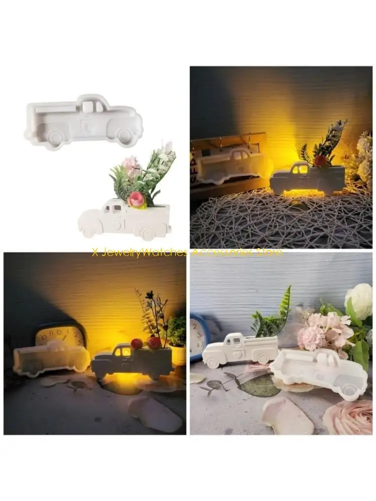 

31KD Truck Decorations Molds Home Decors Molds Jewelry Making Tool Plaster Cement Molds Silicone Craft Accessories for Craft