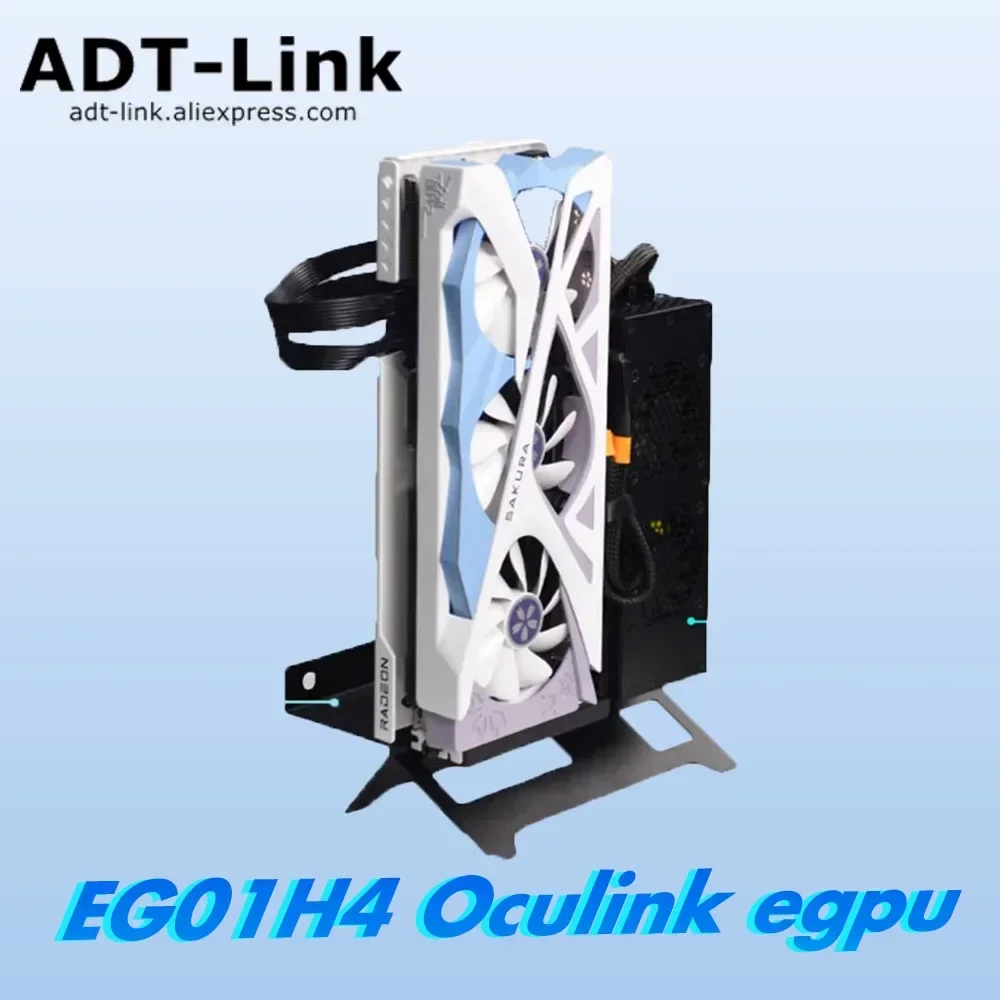 Estação de acoplamento gráfica eGPU com interface ADT Oculink EG01H4 Modelo Suporte vertical Thinkbook 4060 GOU Hot Swap com suporte para laptop