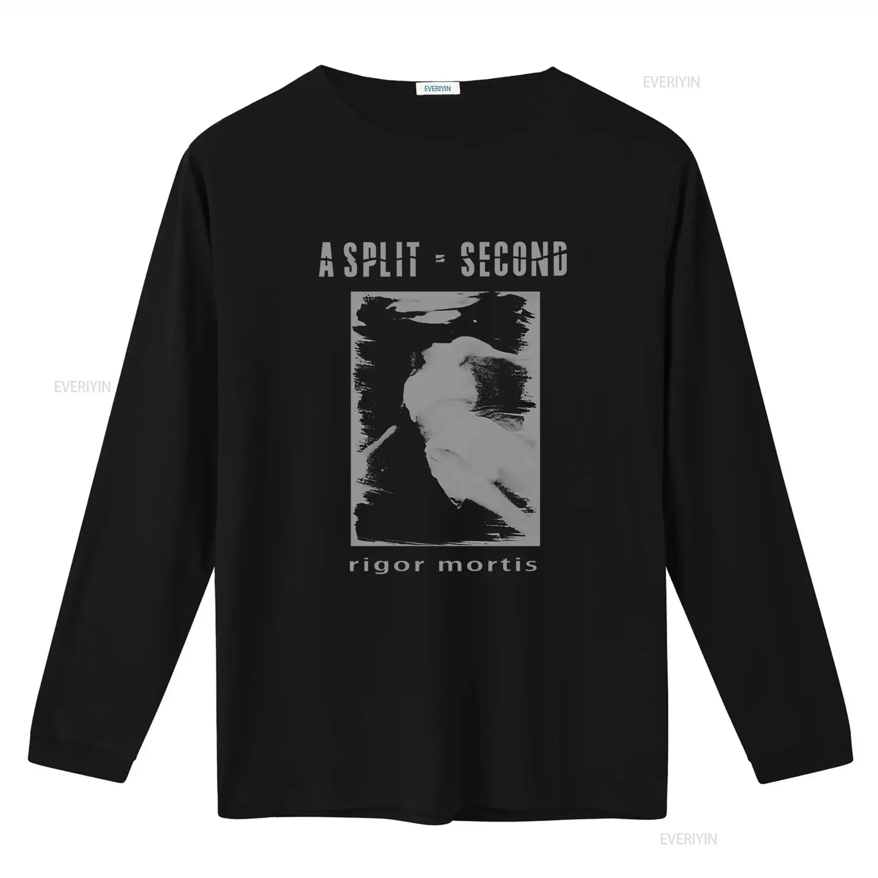 A SPLIT SECOND rigor mortis T Shirt Streetwear Print Casual vintage Washed Comfortable Slightly Stylish Unisex fashion
