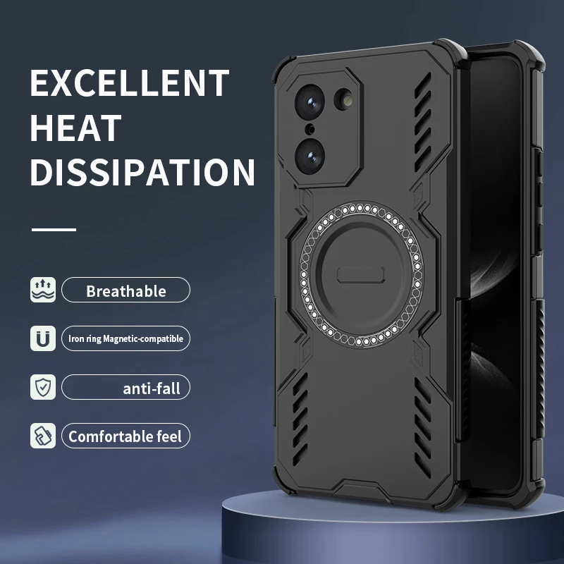 Capa de peça de atração magnética para oneplus nord ce5 capa dissipação de calor para oneplus ace 5 racing чехол funda capa traseira