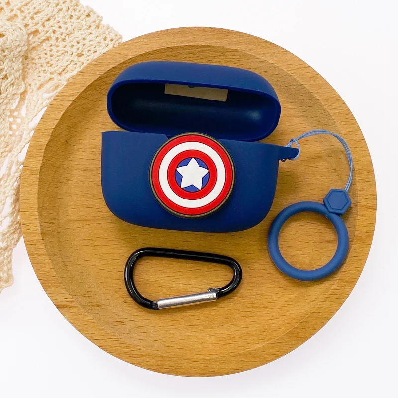 카툰 마블 이어폰 케이스, JBL T230NC/T130NC TWS 실리콘 무선 블루투스 이어버드, 후크 포함 보호 충전 커버