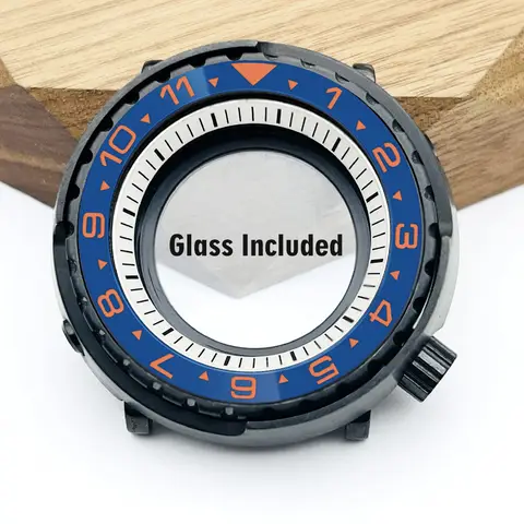 41mm Silver NH35 klocka, boett i rostfritt stål, passar Seiko NH35 NH36 automatiskt urverk, 31mm urtavla, Seamaster 300, boett, klockdelar 10 best sales Seiko Tuna klockboett - №10