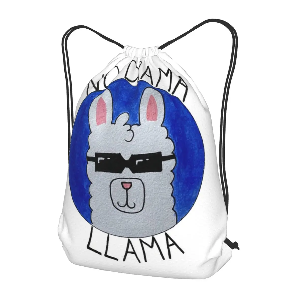 

No Drama LLama Backpacks Multi-function Drawstring Bundle Pocket Sports Bag Book Bags for Travel School