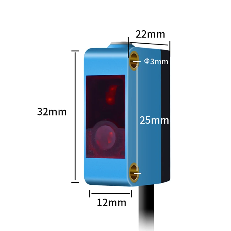 Adjustable Long-distance Photoelectric Optical Switch Laser Sensor Optoelectronics with Diffuse Reflection for Remote Detection