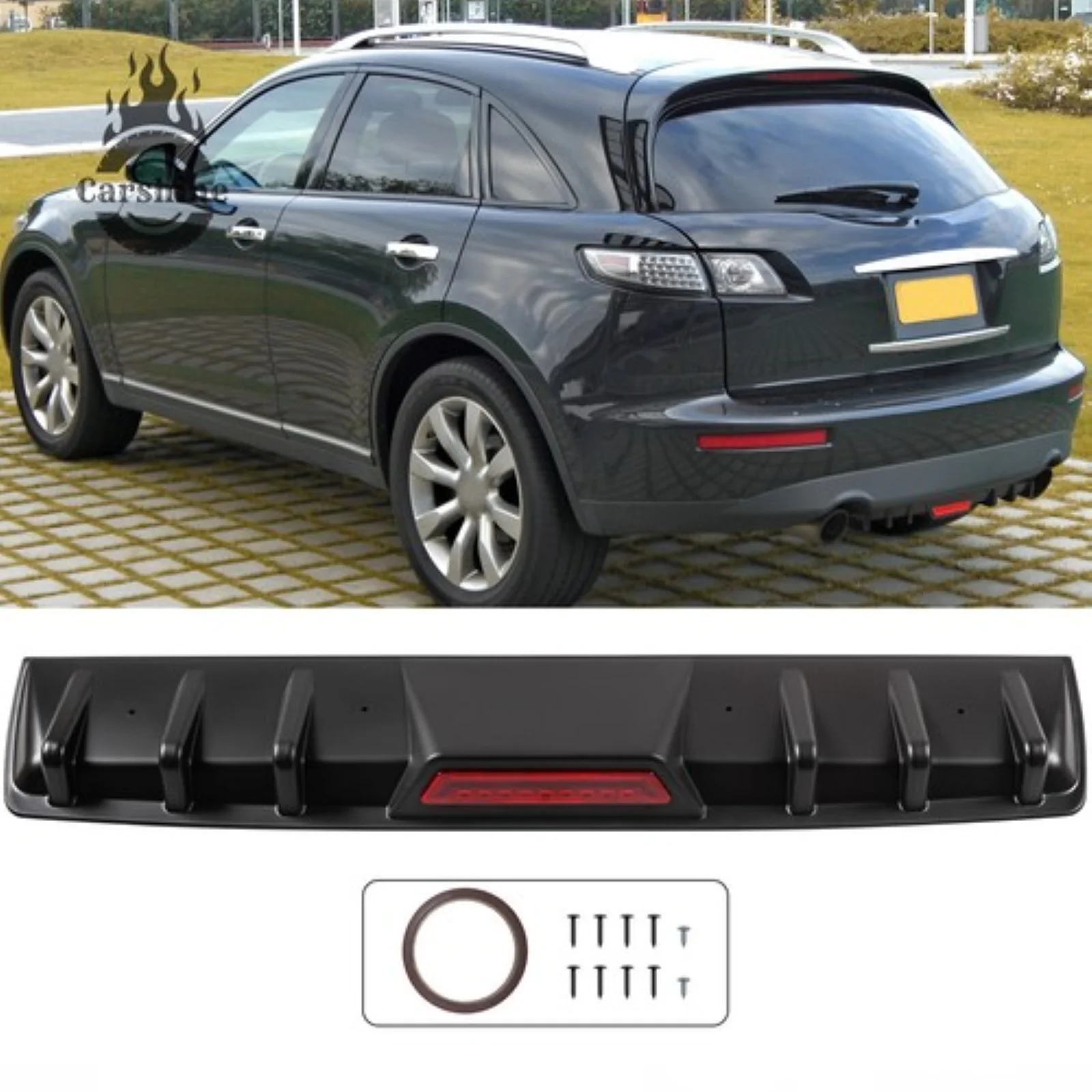 

Для Infiniti FX35 FX37 FX50 FX30d QX70 задний нижний бампер диффузор губа плавник акулы