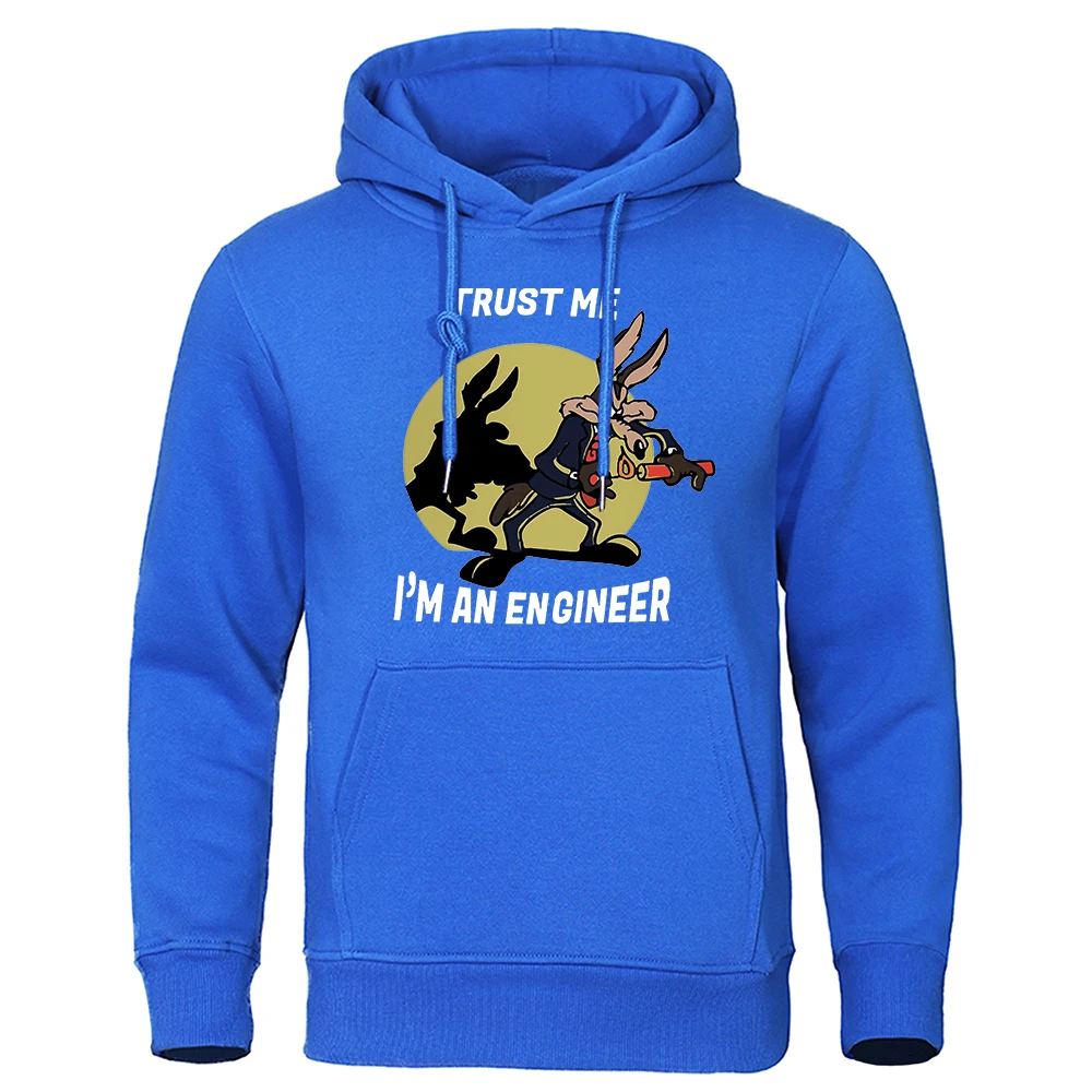 Trust Me Im An Engineer Hoodie For Men Pure Fleece Vintage Clothing Round Neck Engineering Clothes Classic Oversized Pullovers