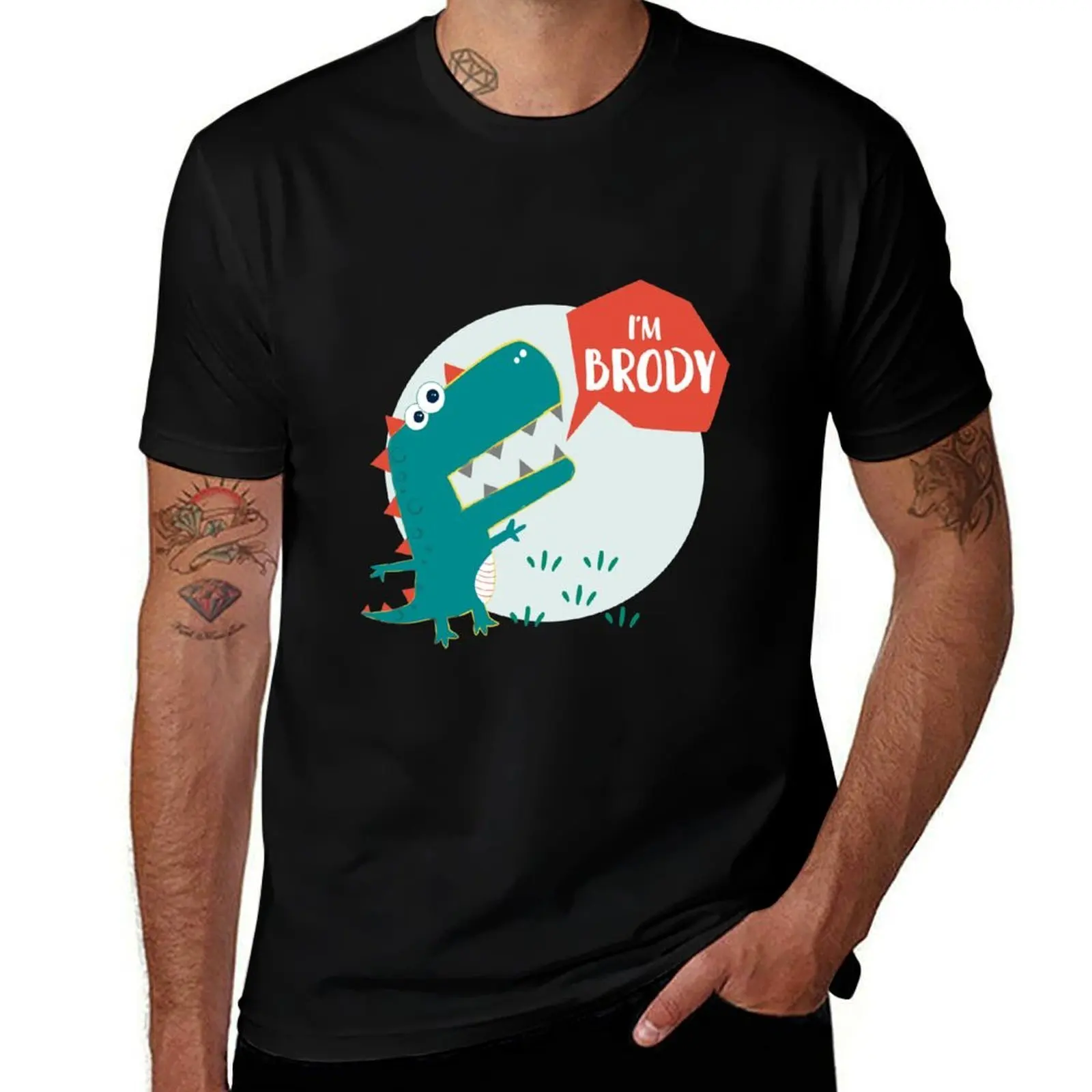 

Dinosaur boy Brody, cute gift for boys T-Shirt man t shirt designer t shirt for man 100 percent cotton T-Shirt