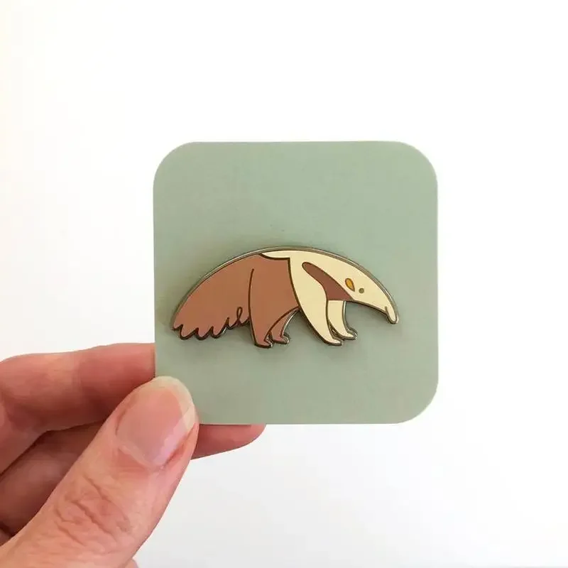 Anteater Enamel Lapel Pin Animal Badge Brooch for Jewelry Accessory