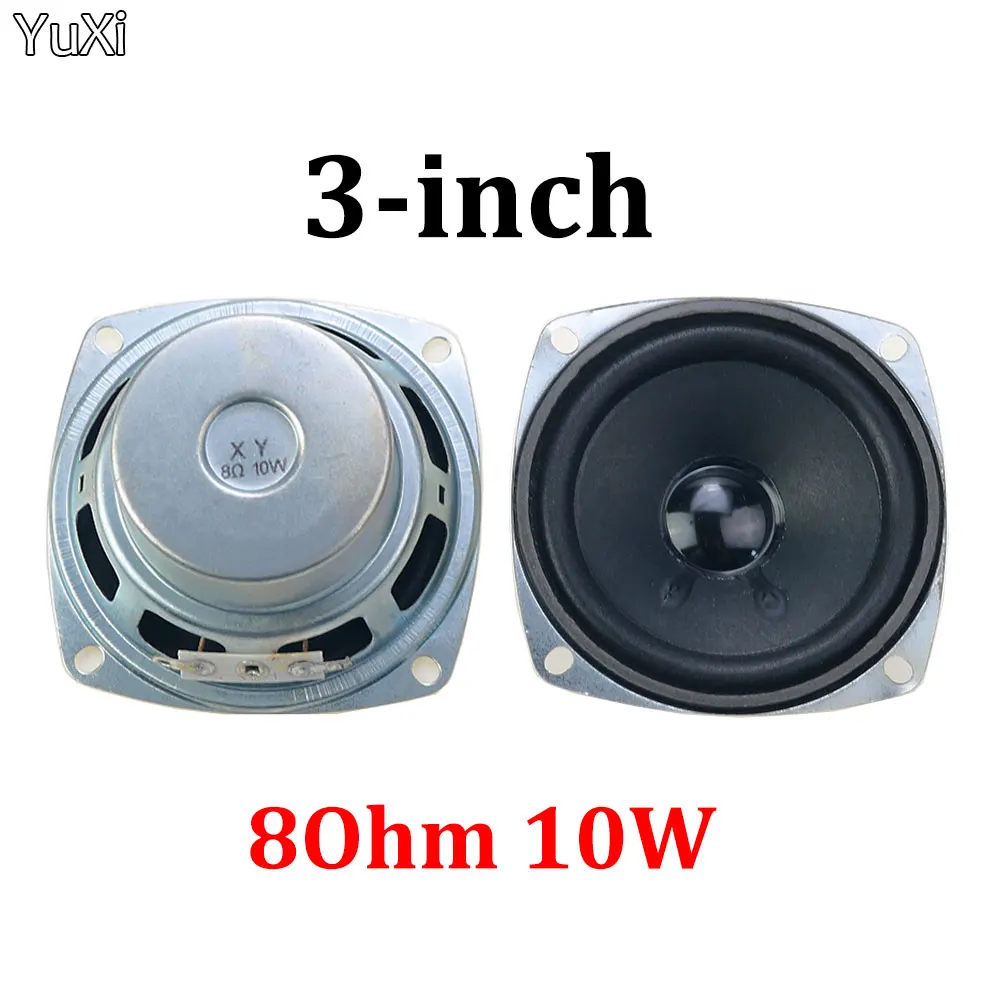 YuXi 8 Ohm 10W 3 inch Full Frequency Anti-Magnetic Mini Speaker LCD TV Computer Speaker 8R 10W 78mm