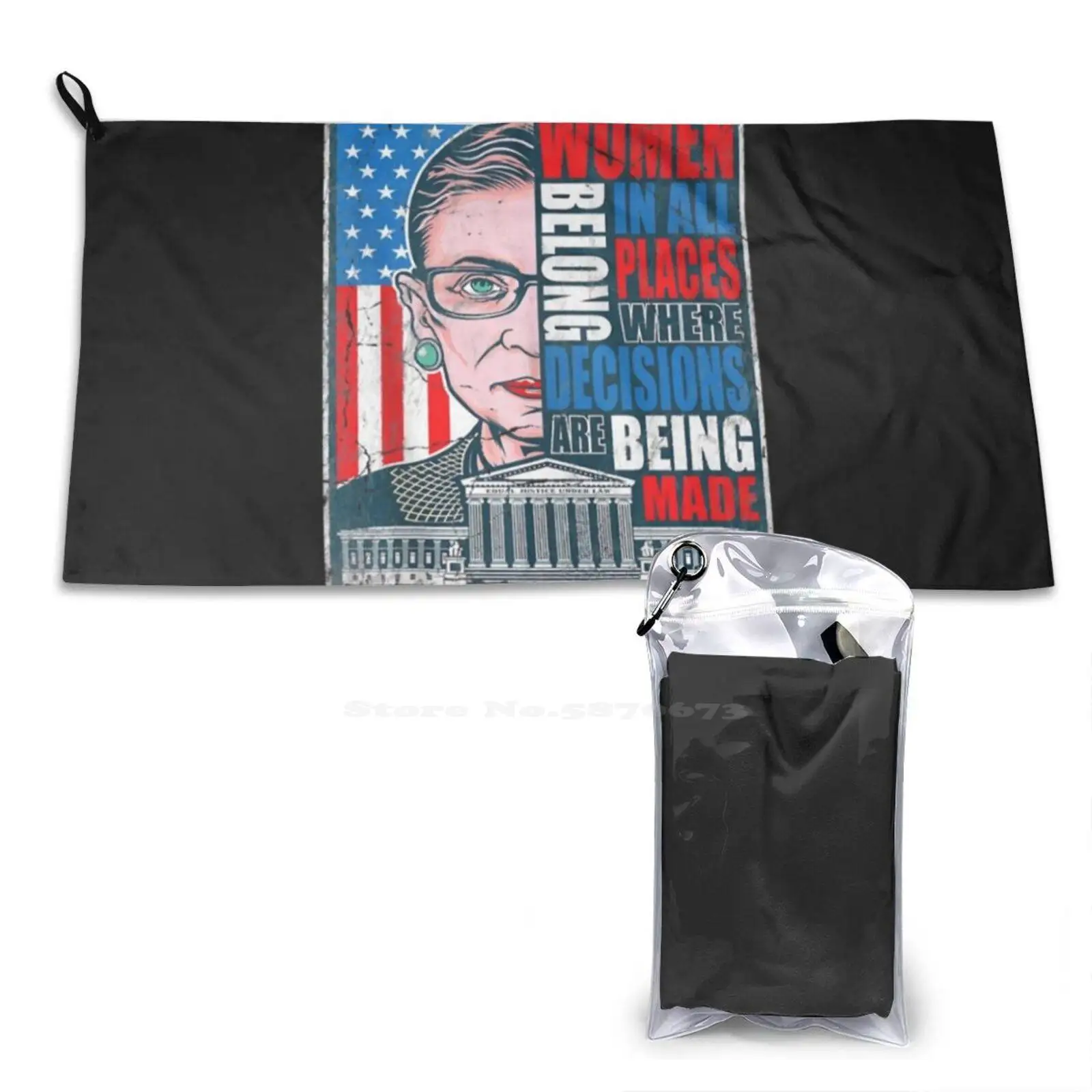 

Ruth Bader Ginsburg Rbg Women Belong In All Places Political Soft Comfortable Bath Towel Outdoor Ruth Bader Ginsburg Rbg Women