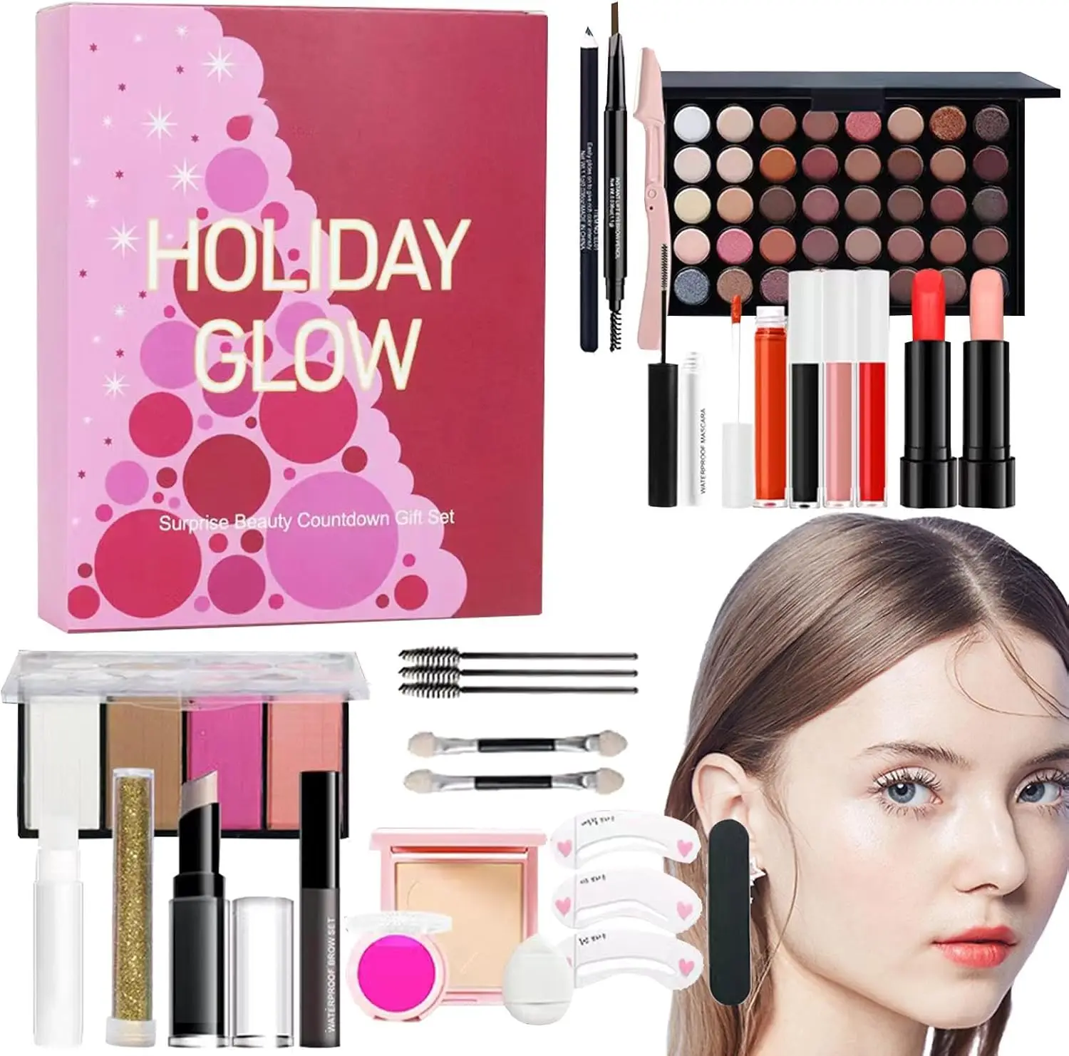 Makeup Advent Calendar 2024 Beauty Advent Calendar 24 Days Christmas Countdown Calendar Beauty Box for Teens Girls Women Girl