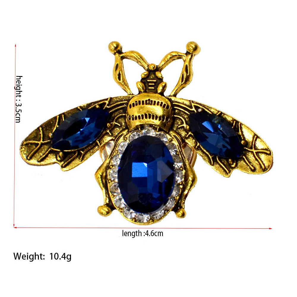 1 pcs Exquisite Vintage Bee Shirt Button Vintage Bronze Diamond Buttonhole Cover Clothing Shirt Dress Decoration Accessory