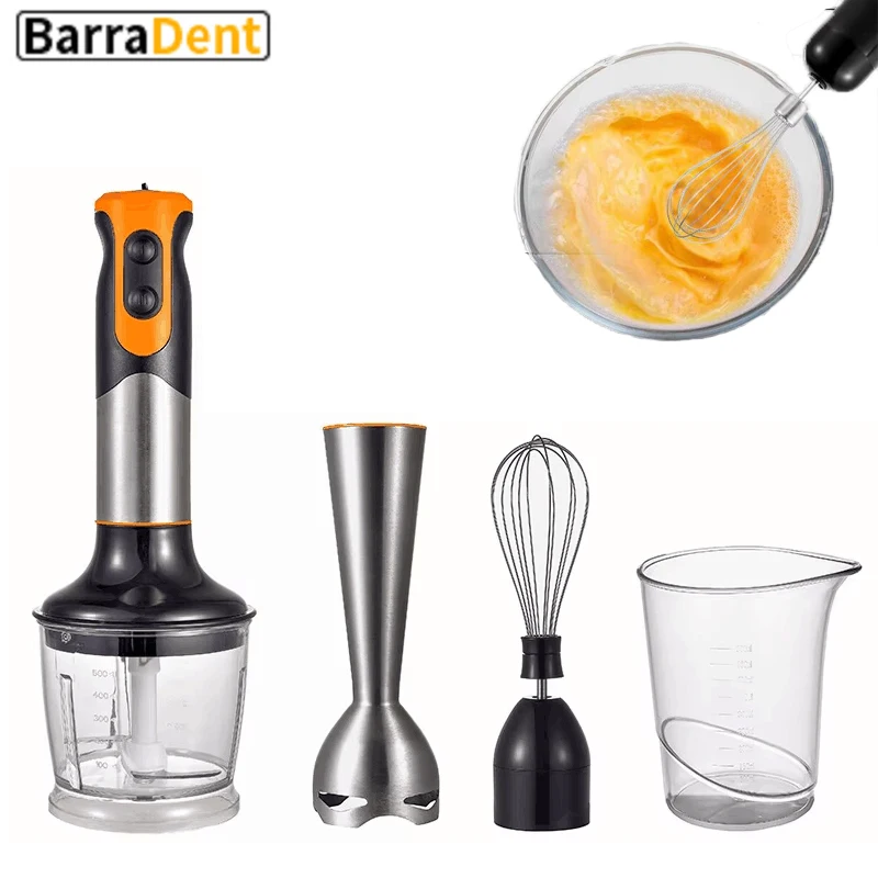 3in1 Multi-functional Electric Grinder Hand Blender For Kitchen Meat Egg Rice Fruit 2-Level Adjustment 800W Stainless Hand Mixer