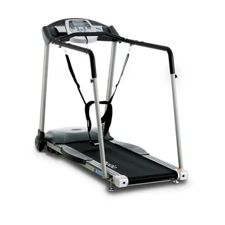 Folding electric walking slow speed home gym treadmill for old man people with belt and handrail