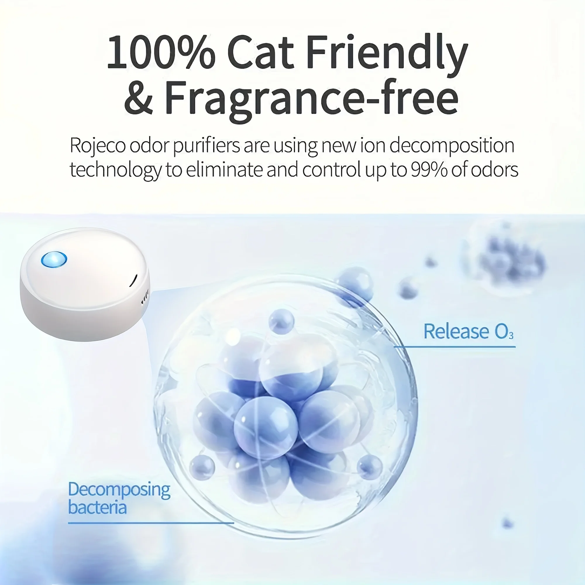 Pet Odor Eliminator Cat Litter Deodorizer Air Purifier For Dogs And Cats Odor Removal For Fresh Air Household Electric Air